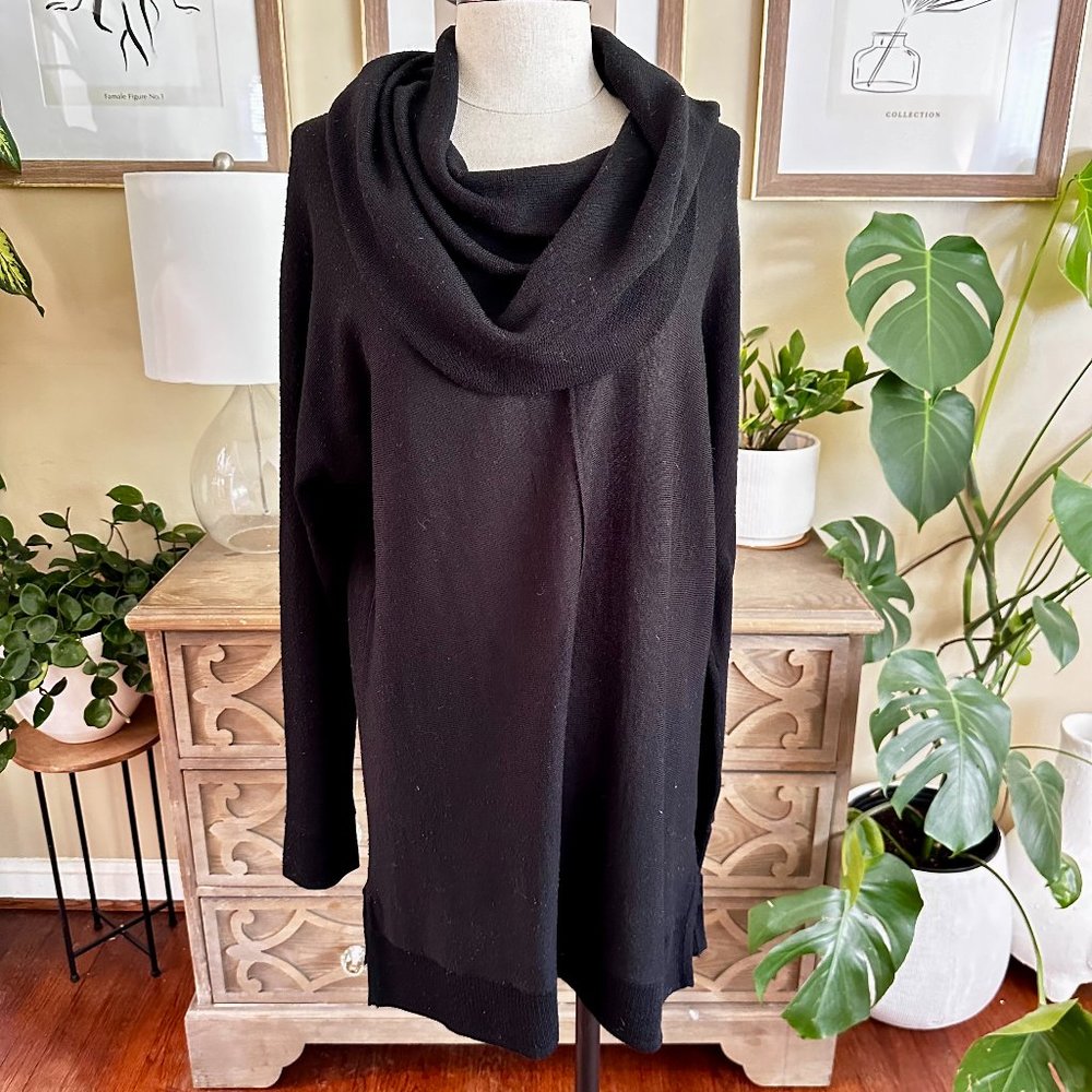 Tahari 100% Merino Wool Cowl Neck Sweater
